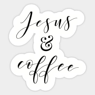 Jesus and Coffee Sticker